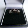 Vintage14K Gold 585 Ring With  Diamonds and Rubies Ring size P1/2 - 2,9g Image 4