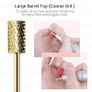 Nail Drill Bits Set Carbide Less Dust Professional 3/32 Inches Nail Bits Filing Acrylic Nails Gel Nails Down Removing Cuticle Tools for Electric Nail Files Drill Machine, 7pcs, Gold Image 3
