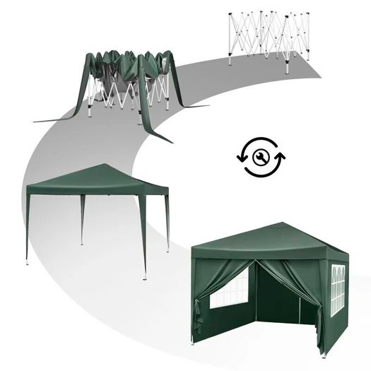 3x3m pop up gazebo with 4 side walls