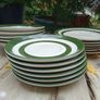 Tg Green side plates/ Cloverleaf / Cornishware green stripe Image 10