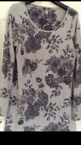 NEXT grey floral top and scarf set 14