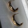 Vintage Hallmarked 9ct Gold 'Demi' Hoops Image 7