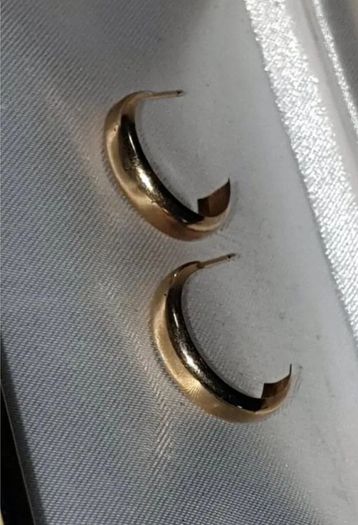 Vintage Hallmarked 9ct Gold 'Demi' Hoops