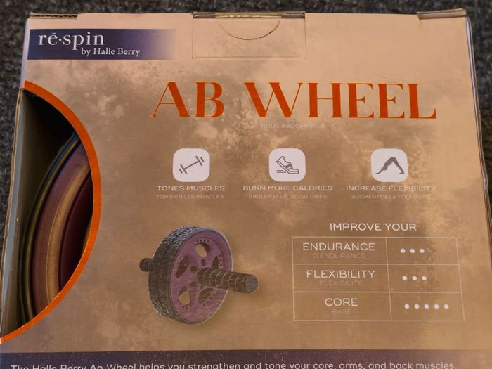 re-spin by Halle Berry Ab Wheel - Core Workout Roller (Brand New)