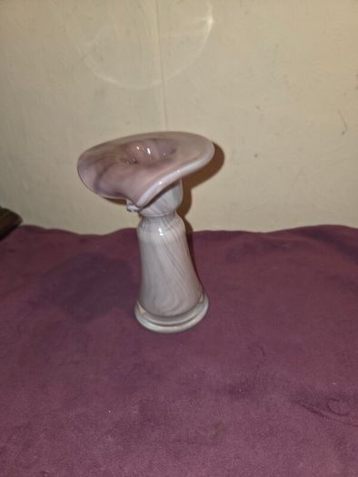 Glass Tulip Candlestick Holder