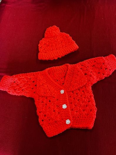 cardigan and hat