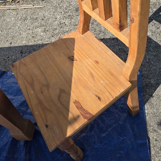 Solid Wooden Kitchen Table plus 4 Chairs Rustic Character