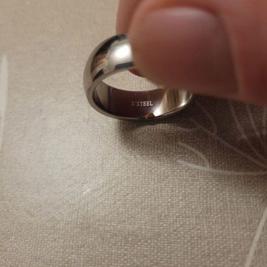 silver ring  (not genuine silver)