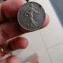 1915 France Silver One Franc Coin Image 2