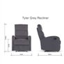 Grey fabric recliner from EZ Living furniture Image 4