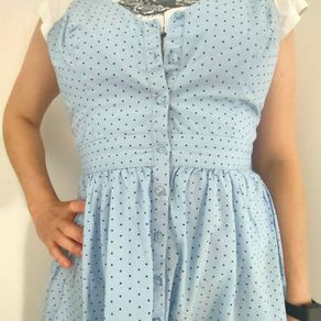 polka dot midi dress