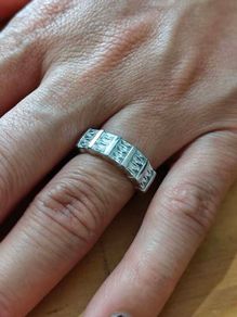 Sterling Silver Ring - Size Q - Stamped for Silver (S76)