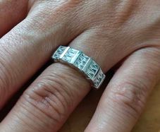 Sterling Silver Ring - Size Q - Stamped for Silver (S76)