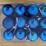 White Christmas Tree + blue Christmas baubles Image 3