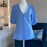 Ladies Cornflower Blue Blouse from Gallery. Size UK 10 / EU 38 Image 4