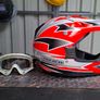 Motocross Takachi Helmet and goggles Image 2