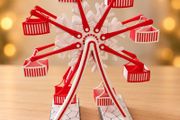 Snowflake Christmas Ferris Wheel, Rotating Centrepiece 3D