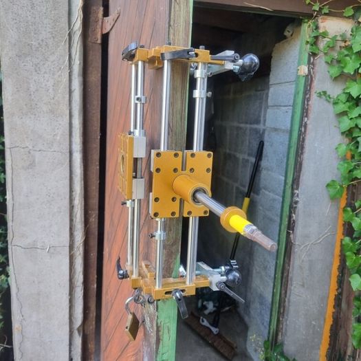 door lock drill out device