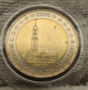 Germany 2008 G Hamburg 2 Euro Coin Beautiful Uncirculated