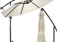 main image for ad Parasol, Diameter 300 cm with Crank, Cantilever Parasol with Stand, Garden Parasol, UV Protection, Aluminium, Crank Parasol, Market Parasol,