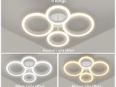 Modern LED Ceiling Lights Indoor Lighting Lamp Chandelier Stepless Dimming with Remote Control For Living Room Bedroom Kitchen