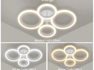 main image for ad Modern LED Ceiling Lights Indoor Lighting Lamp Chandelier Stepless Dimming with Remote Control For Living Room Bedroom Kitchen