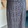 Brand New with Tags: Gallery Grey Metallic Lace Cowl Neck Dress Image 7