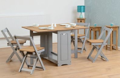 Santos Butterfly Fold Dining Set - 4 chairs & Table
