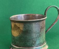 A Laconic Silver Plated Glass Holder.Austria.1938 1945