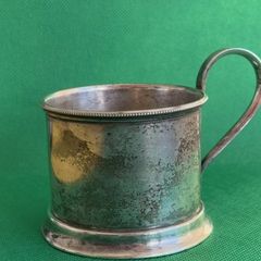 A Laconic Silver Plated Glass Holder.Austria.1938 1945