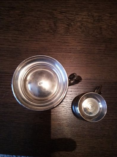 Old silver cups