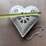 Cream Hanging Heart Tealight Candle Holder Image 6