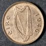 Beautiful Ireland 1946 Farthing 1/4 d coin Image 4