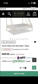 Triple bunk bed with double & single matresses