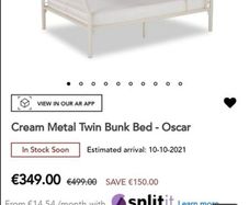 Triple bunk bed