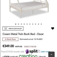 Triple bunk bed with double & single matresses