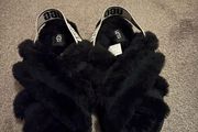 Ugg black platform slippers