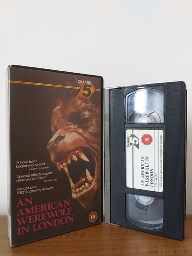 An American Werewolf In London (HORROR FILM) Vhs Video Channel 5, Year 1982.