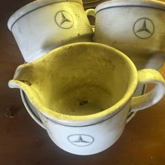 Mercedes Benz cups , milk jug and saucers