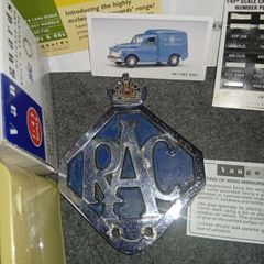 Rare .. Rac Badge And Diecast Model With Paper  Work