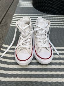 Kids White Converse UK12