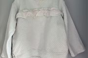 Zara girls light aqua with pink polkadots sweatshirt Sz2-3 EUC