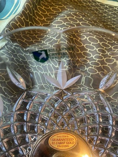 killarney Crystal & 21k gold bowl