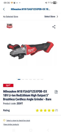 milwaukee grinder m18 125mm