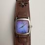 Fossil Wide Cuff Watch | Vintage Style Leather Strap | Brown | Unique Statement Watch Image 3