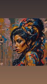 Gem art hand crafted Amy Winehouse