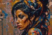 Gem art hand crafted Amy Winehouse