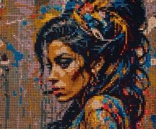Gem art hand crafted Amy Winehouse