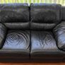 Black Faux Leather 2-Seater Sofa Image 2