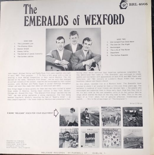 The Emeralds -The Emeralds Of Wexford LP 1970